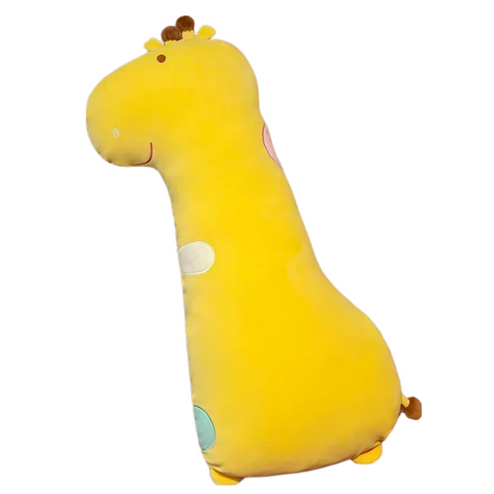 Anyhouz Side Sleeping Body Pillow Yellow Giraffe Lovely Cartoon Animal Soft Cozy Throw Long Pillows 100cm