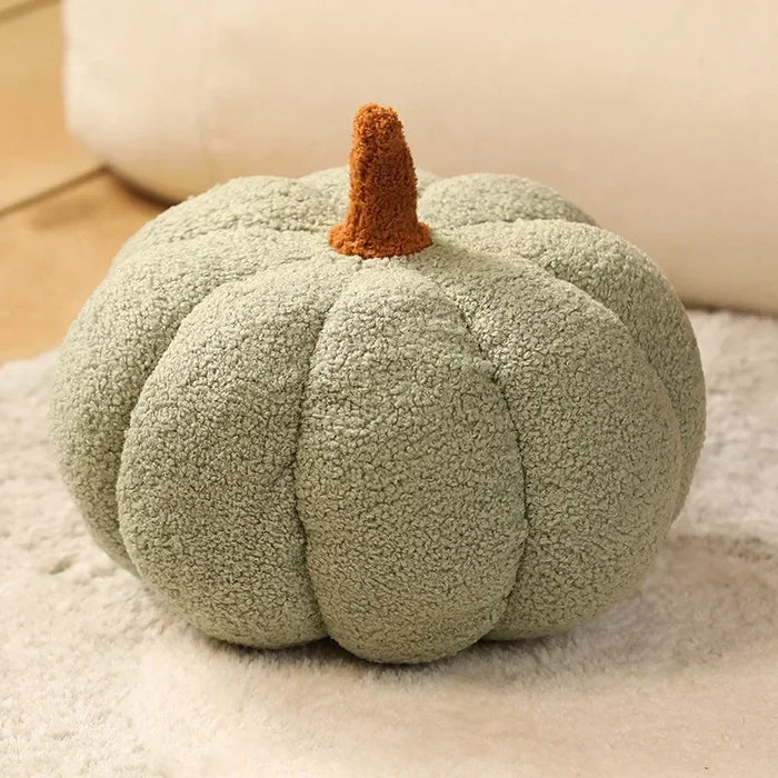 Anyhouz Throw Pillows Light Green Lamb Fleece Pumpkin Plush Toys for Home Decor Throw Pillow Living Room Bedroom 28cm