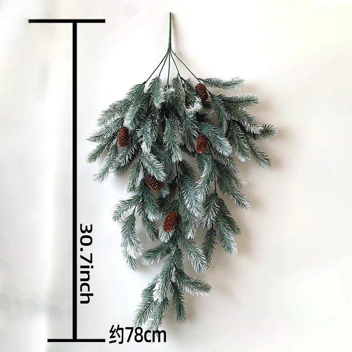 Anyhouz Christmas Wall Artificial Plant Vine Evergreen Hanging Decor