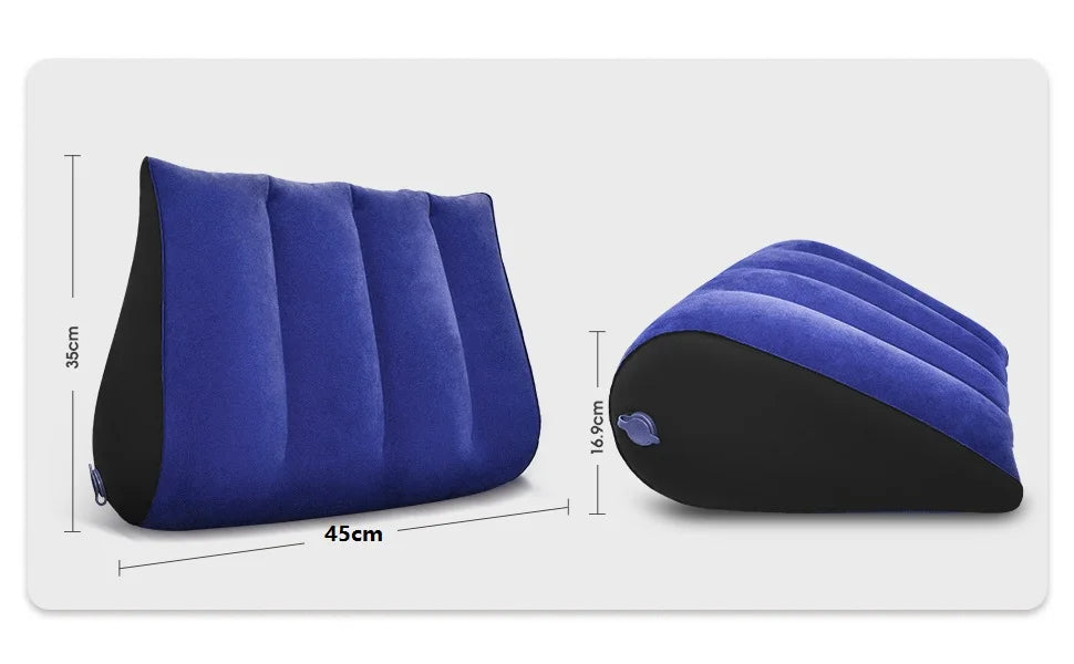 Anyhouz Inflatable Wedge Pillow Purple Lightweight Lumbar Leg Support Cushion