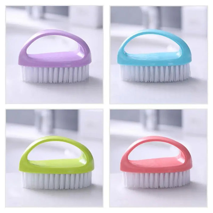 Anyhouz Laundry Brush Green Multi-Functional Cleaning Washing Flexible Scrub for Bathroom or Kitchen