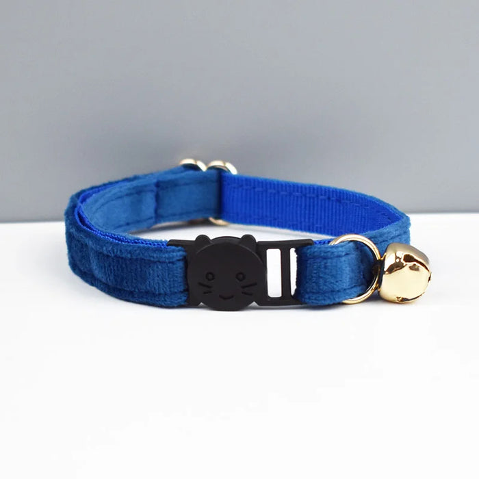 AnyWags Cat Collar Blue Small with Safety Buckle, Bell, and Durable Strap Stylish and Comfortable Pet Accessor