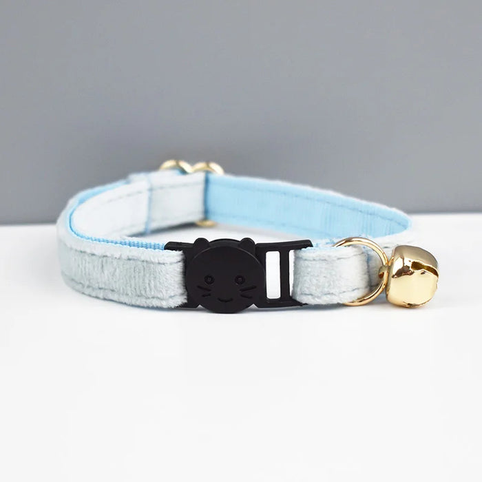 AnyWags Cat Collar Ice Blue Small with Safety Buckle, Bell, and Durable Strap Stylish and Comfortable Pet Accessory