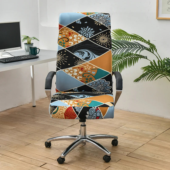 Anyhouz Office Chair Cover All Seasons Design Medium Non-Slip Rotating Seat Case Universal Armrest Chair Protector