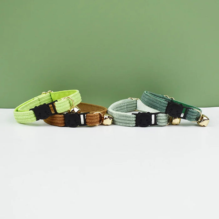 AnyWags Cat Collar Jade Bow Large with Safety Buckle, Bell, and Durable Strap Stylish and Comfortable Pet Accessory