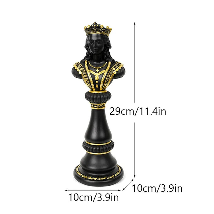 Anyhouz Home Figurine Chess Piece New Queen Resin for Living Room Desktop Decoration Accessories Gifts