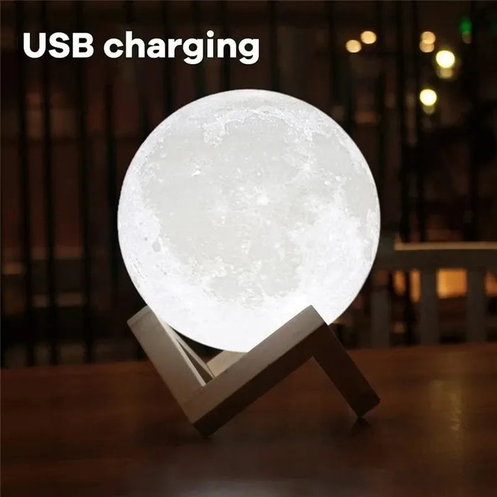 Anyhouz Table Lamp Lunar Glow Moon Desk Light USB Rechargeable For Modern Interiors