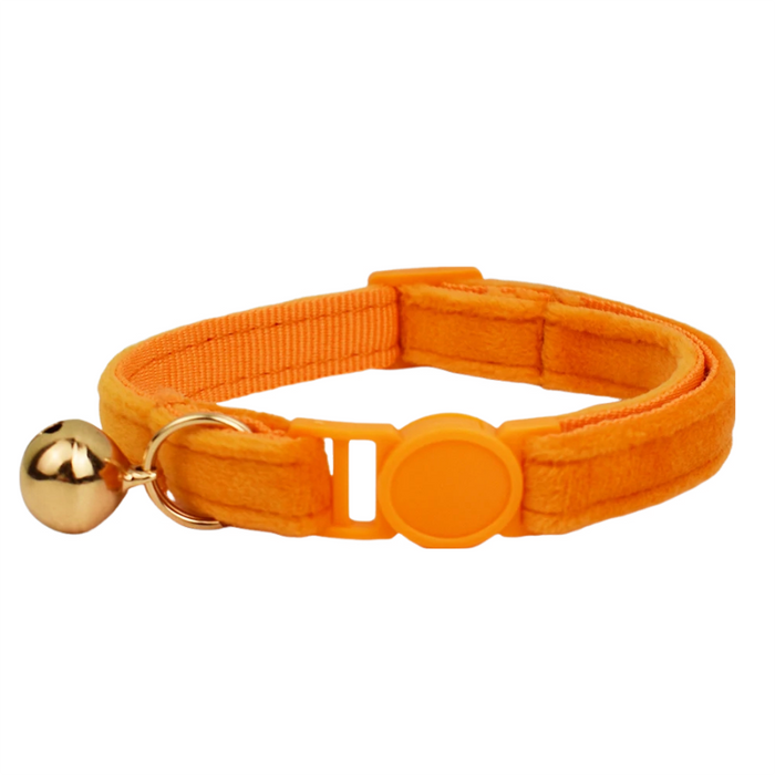 AnyWags Cat Collar Orange Small with Safety Buckle, Bell, and Durable Strap Stylish and Comfortable Pet Accessory