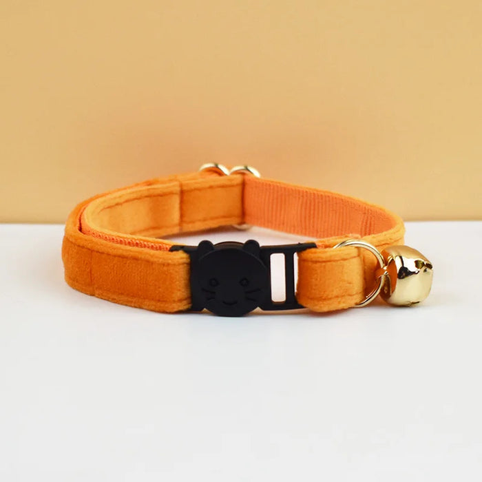 AnyWags Cat Collar Sunset Orange Large with Safety Buckle, Bell, and Durable Strap Stylish and Comfortable Pet Accessory