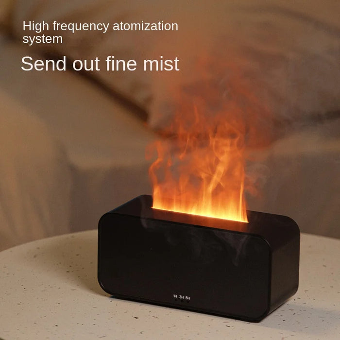 Anyhouz Air Humidifier USB Powered Compact Aromatherapy Flame Essential Oil Diffuser For Bedroom