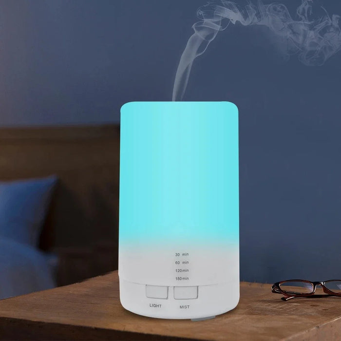 Anyhouz Air Humidifier White USB Powered Mist Diffuser With Lights For Home Bedroom