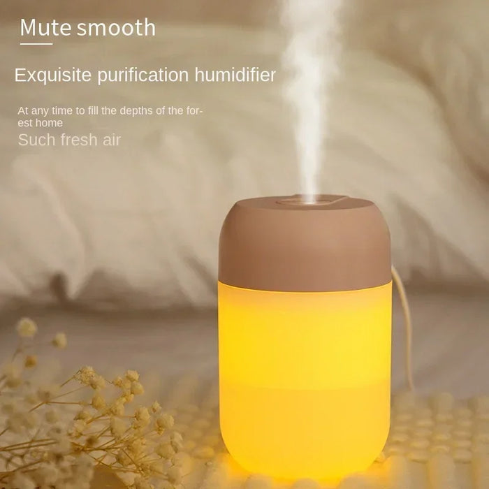 Anyhouz Mini Air Humidifier USB Powered Warm Lights Aromatheraphy Essential Oil Spray For Home And Car