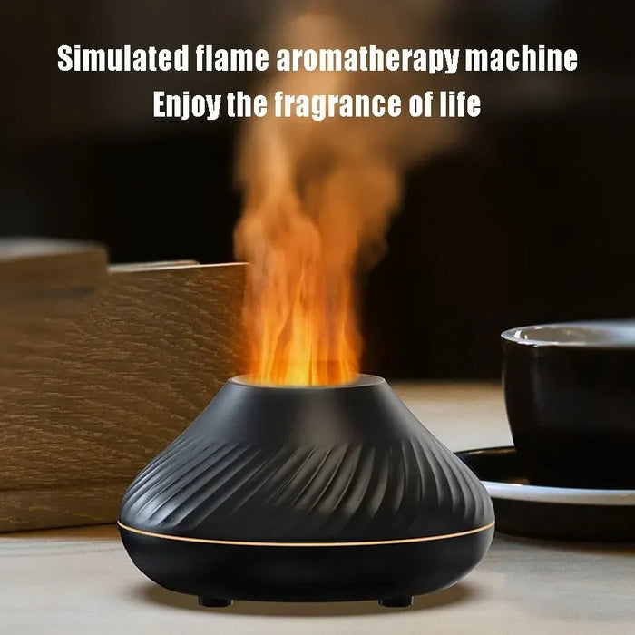 Anyhouz Air Humidifier Nordic Style Flame Aromatherapy Quiet High Fog Diffuser For Home Bedroom