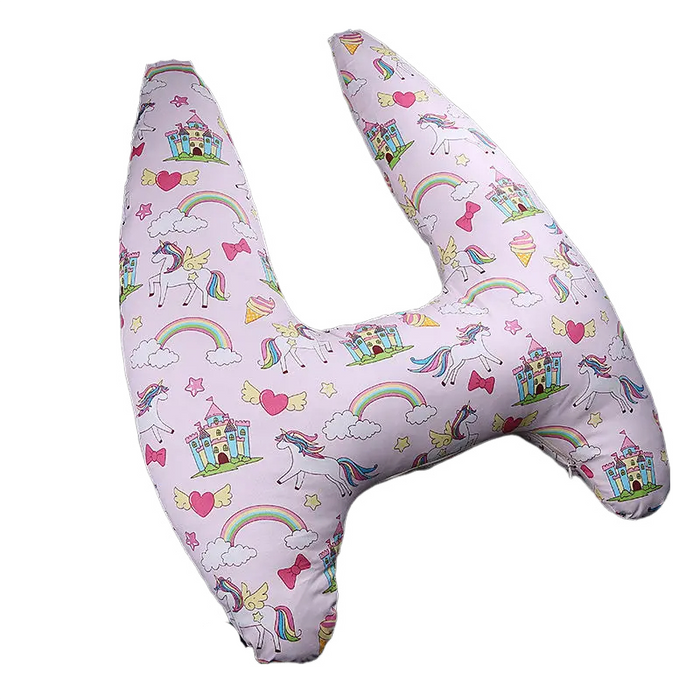 Anypack Car Travel Pillow UShape Unicorn and Rainbow Pattern Children Travel Pillow Cushion for Car Seat, Safety Neck Pillow for Kids