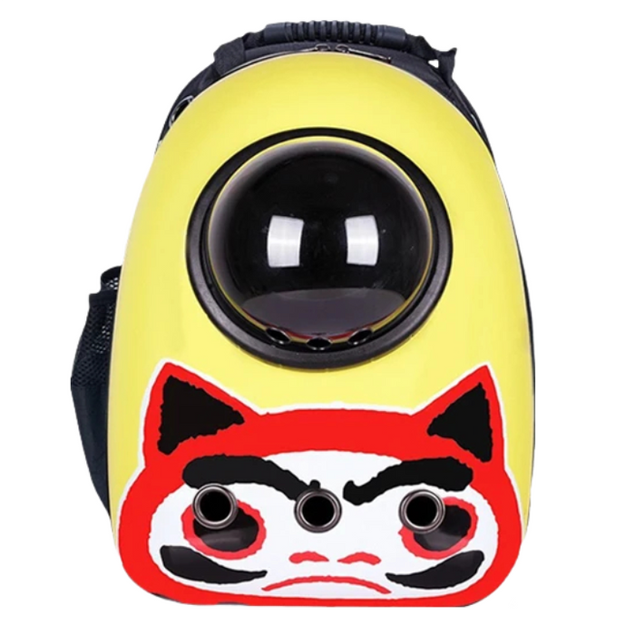 Anywags Pet Carrier Red Cute Cat Print Breathable Space Capsule Travel On the Go Bag For Pet