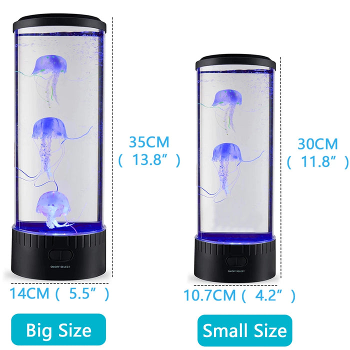 Anyhouz Table Lamp Aquarium Jellyfish Lights USB Rechargeable For Bedroom And Living Room