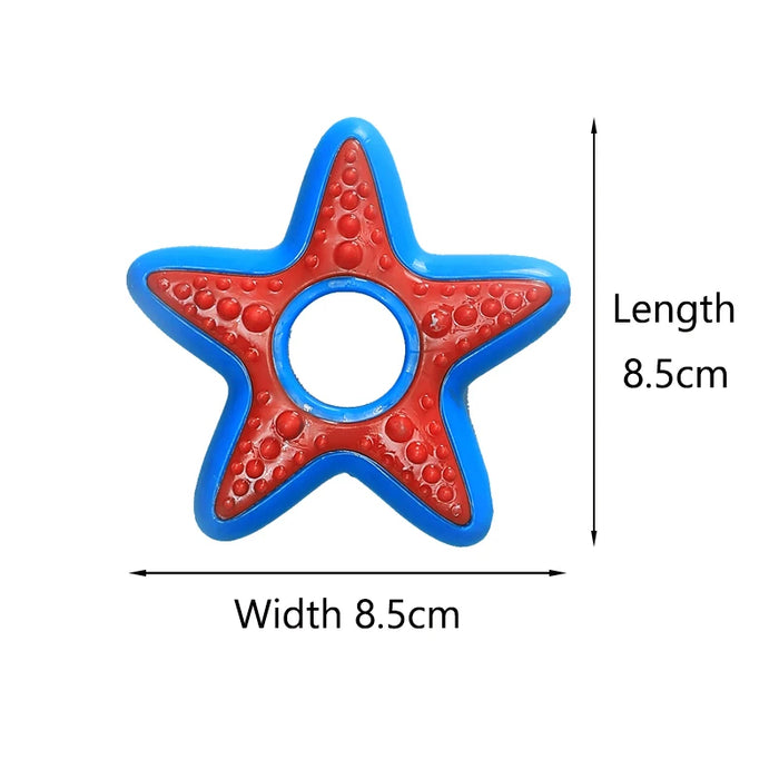 Anywags Pet Toys Safety Rubber Teething Star Accessories Chew For Dogs