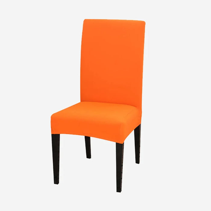 Anyhouz Chair Cover Plain Orange with Anti-Dirt and Elastic Material for Dining Room Kitchen Wedding Hotel Banquet Restaurant