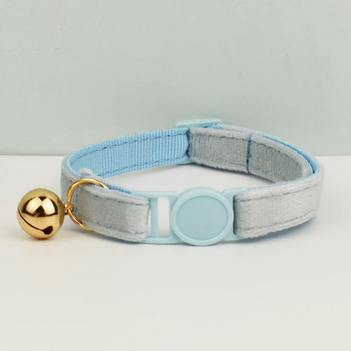 AnyWags Cat Collar Sky Blue Large with Safety Buckle, Bell, and Durable Strap Stylish and Comfortable Pet Accessory