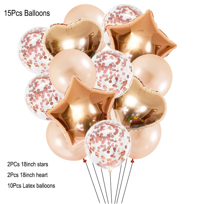 Anyparty Balloons Rose Gold Set Party Decor