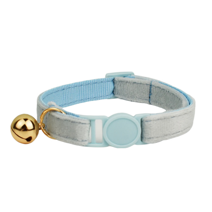 AnyWags Cat Collar Sky Blue Large with Safety Buckle, Bell, and Durable Strap Stylish and Comfortable Pet Accessory