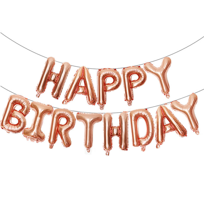 Anyparty Rose Gold Party Banner 16inch Happy Birthday Decor