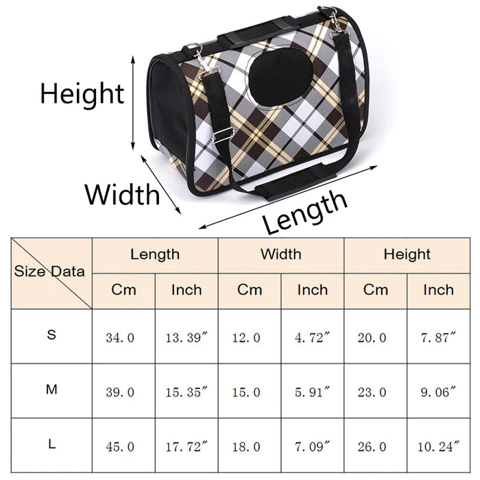 Anywags Pet Carrier Large FLAI Logo Pattern Shoulder Sling Bags for Small Pet Carrying Accessories