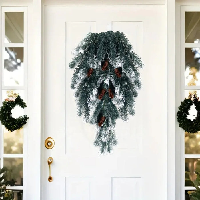 Anyhouz Christmas Wall Artificial Plant Vine Evergreen Hanging Decor