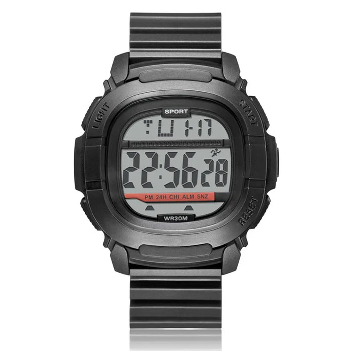 Anyco Watch Black Waterproof Luxury Digital Sportswatch with Resin Straps