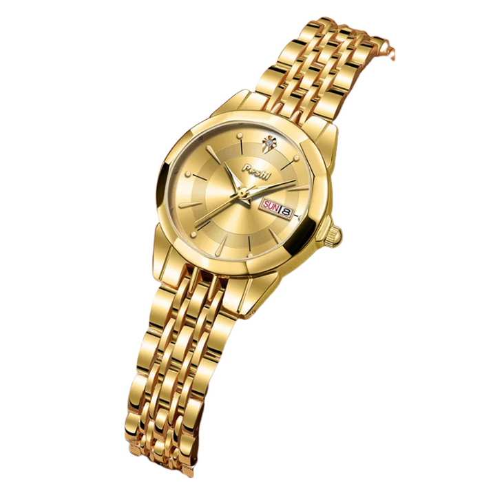 Anyco Watch for Women's Wrist Gold Original Luxury for Ladies Waterproof Stainless Steel Quartz