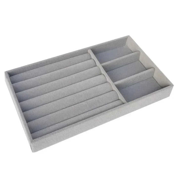 Anyhouz Jewelry Storage Grey Design C Display Tray Drawer Storage Jewellery Holder For Ring Earrings Necklace Bracelet