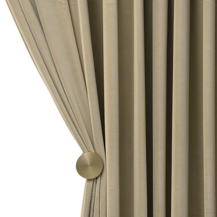 Anyhouz 300cm Khaki High Quality Modern Velvet Blackout Curtains for Living Room Bedroom Dining Luxury Window Drape