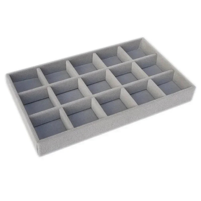 Anyhouz Jewelry Storage Grey Design E Display Tray Drawer Storage Jewellery Holder For Ring Earrings Necklace Bracelet