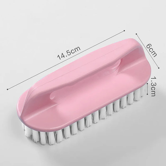 Anyhouz Laundry Brush Pink Long Multi-Functional Cleaning Washing Flexible Scrub for Bathroom or Kitchen