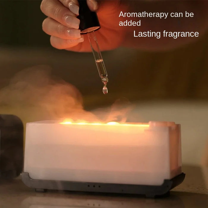 Anyhouz Air Humidifier USB Powered Compact Aromatherapy Flame Essential Oil Diffuser For Bedroom