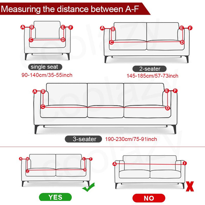 Anyhouz 3 Seater Sofa Cover Plain Red Style and Protection For Living Room Sofa Chair Elastic Stretchable Slipcover