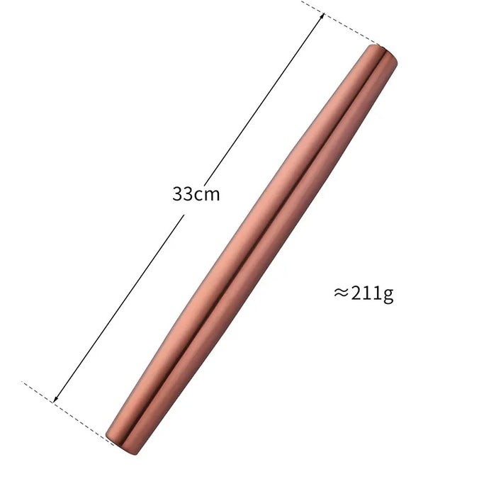 Anygleam New Rosegold Stainless Steel 1 Pc Stainless Steel Rolling Pin for Buffet and Restaurant Kitchenware