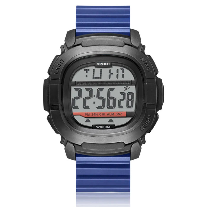 Anyco Watch Blue Waterproof Luxury Digital Sportswatch with Resin Straps