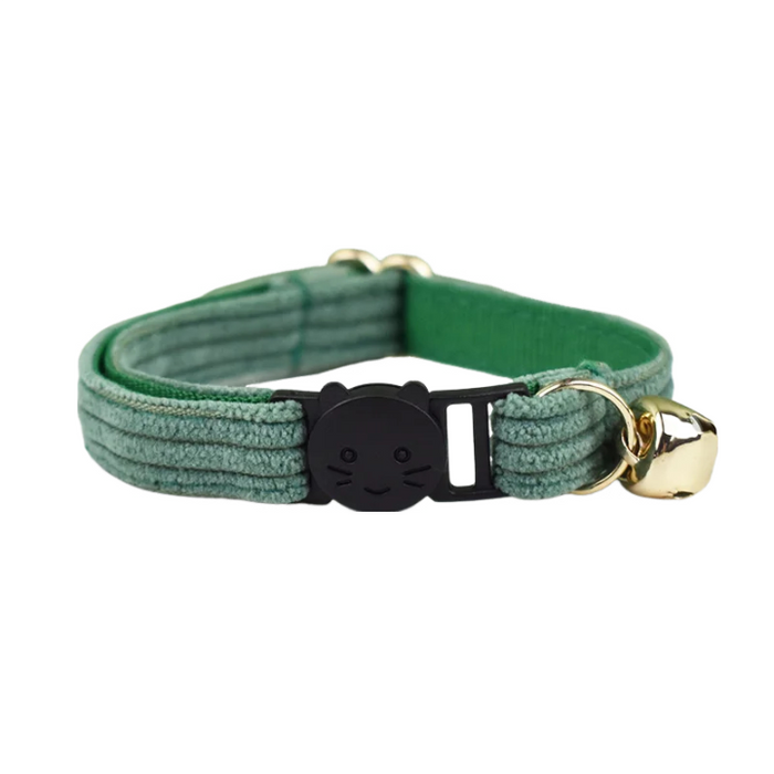 AnyWags Cat Collar Hunter Green Small with Safety Buckle, Bell, and Durable Strap Stylish and Comfortable Pet Accessory