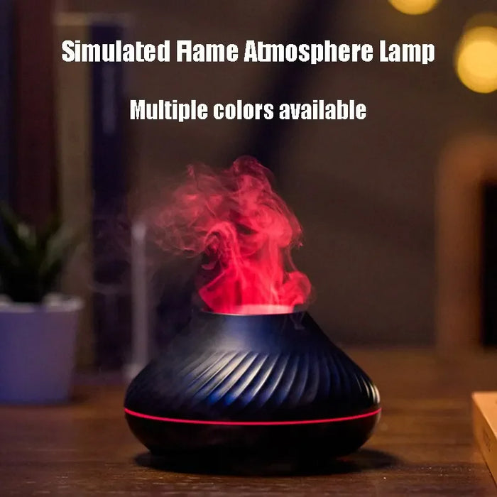 Anyhouz Air Humidifier Nordic Style Flame Aromatherapy Quiet High Fog Diffuser For Home Bedroom