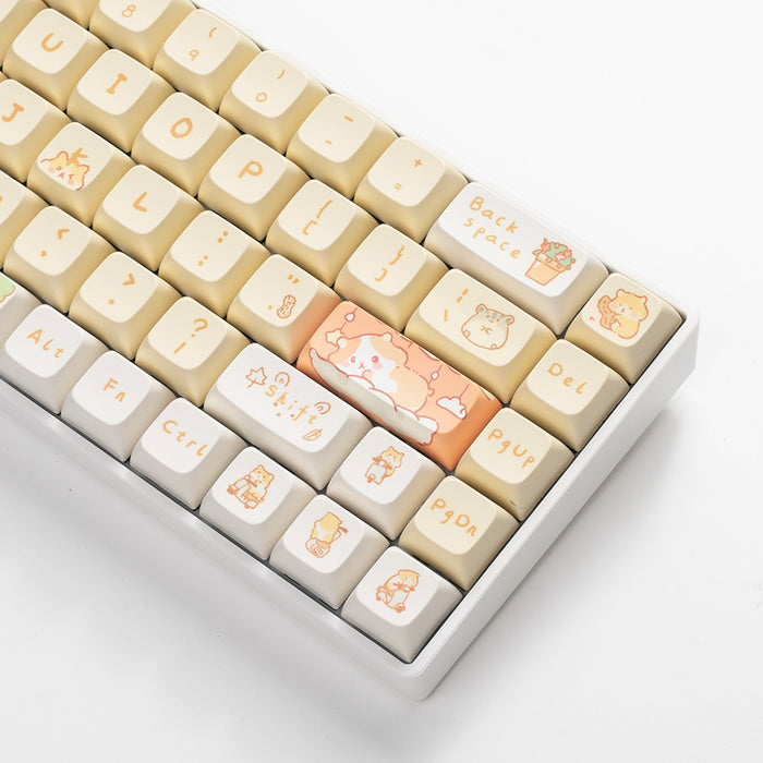 Anymob Keycap Keyboard White 131 English Keys Mechanical Switch Touch Clicks Box