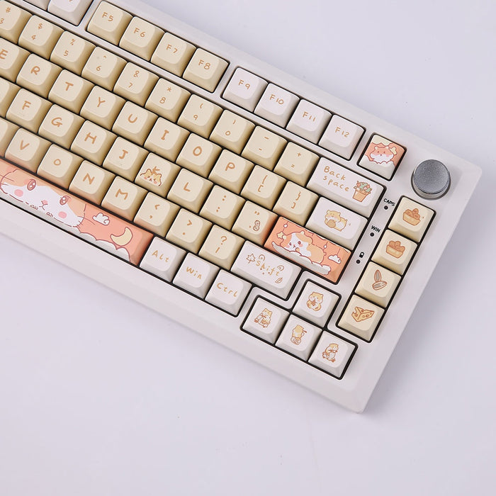 Anymob Keycap Keyboard Gray 131 Korean Keys Mechanical Switch Touch Clicks Bag