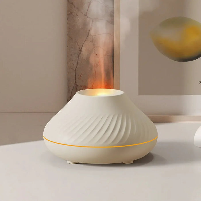 Anyhouz Air Humidifier Nordic Style Flame Aromatherapy Quiet High Fog Diffuser For Home Bedroom