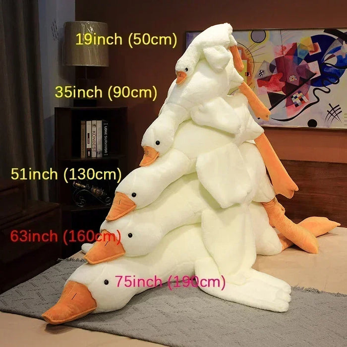 Anyhouz Side Sleep Body Pillow Cute Huge White Goose Stuffed Animal Sleeping Pillow 50CM