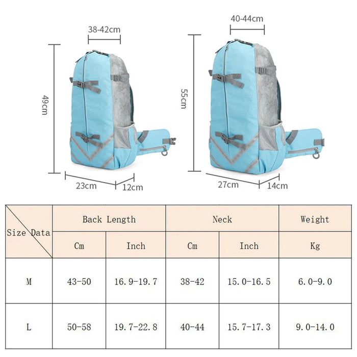 Anywags Pet Carrier Gray Medium Size Travel Riding Carrying Backpack for Small Medium Dogs with Supply Pocket