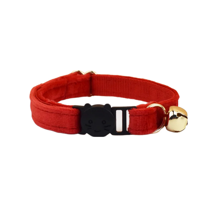 AnyWags Cat Collar Cherry Red Large with Safety Buckle, Bell, and Durable Strap Stylish and Comfortable Pet Accessory