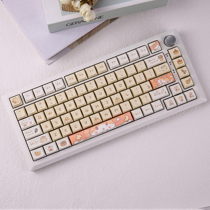 Anymob Keycap Keyboard White 131 English Keys Mechanical Switch Touch Clicks Bag