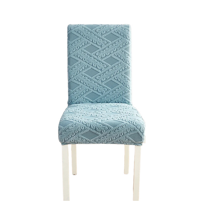 Anyhouz Chair Cover Light Blue Knitted Veins Design with Anti-Dirt and Elastic Material for Dining Room Kitchen Wedding Hotel Banquet Restaurant