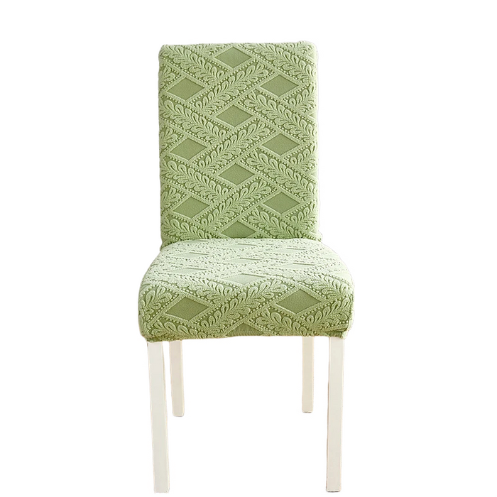 Anyhouz Chair Cover Green Knitted Veins Design with Anti-Dirt and Elastic Material for Dining Room Kitchen Wedding Hotel Banquet Restaurant