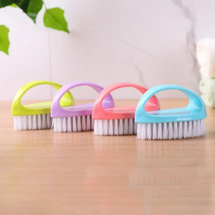 Anyhouz Laundry Brush Green Multi-Functional Cleaning Washing Flexible Scrub for Bathroom or Kitchen